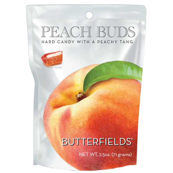 Butterfield Candy Peach Buds, 2.5oz Pouch
