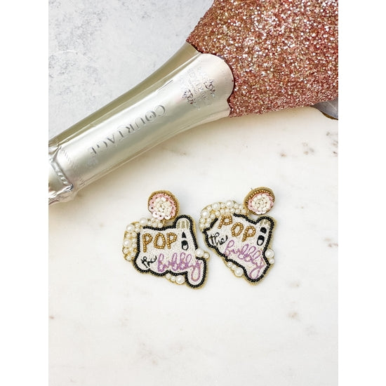 Prep Obsessed Beaded Pop the Bubbly Earrings