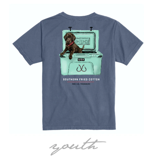 Youth Southern Fried Cotton Murphy Dog in Cooler Shirt