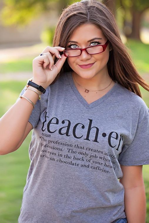 August Bleu Teacher Definition Short Sleeve Shirt