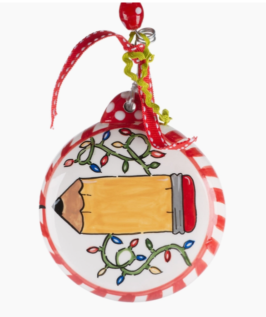 Glory Haus Teacher Pencil Christmas Ornament
