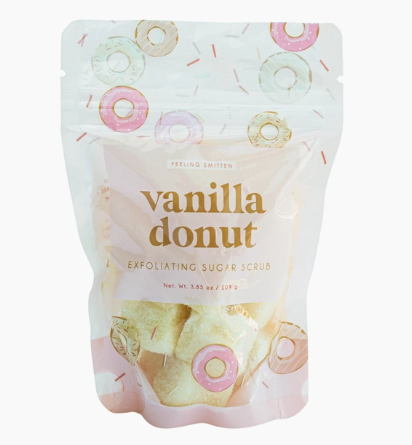 Feeling Smitten Vanilla Donut Sugar Scrub Cube Bag